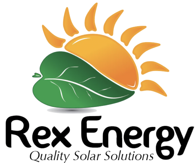 Rex Energy text with sun setting behind a leaf logo