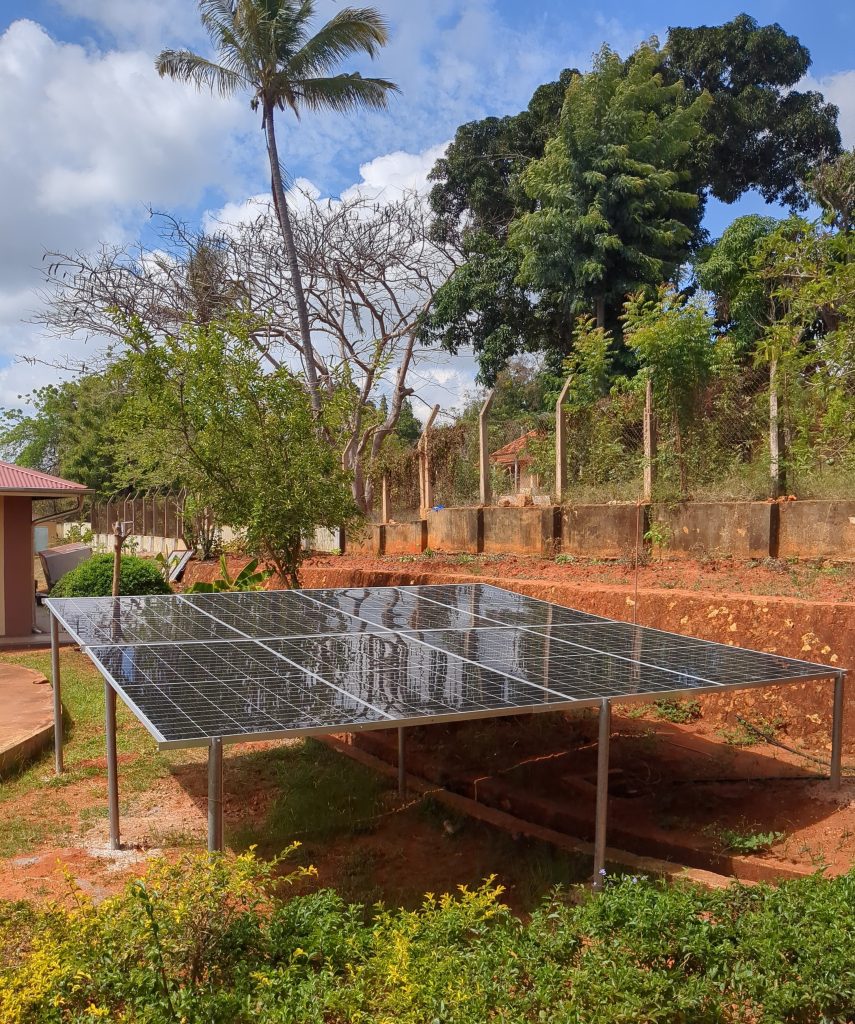 Ground mounted solar panels at Lindi